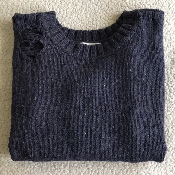 Wildfox After Party wool blend distressed sweater S - Picture 11 of 16